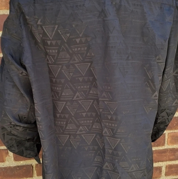 Vintage Ship N Shore black button down blouse 14 - Picture 5 of 9